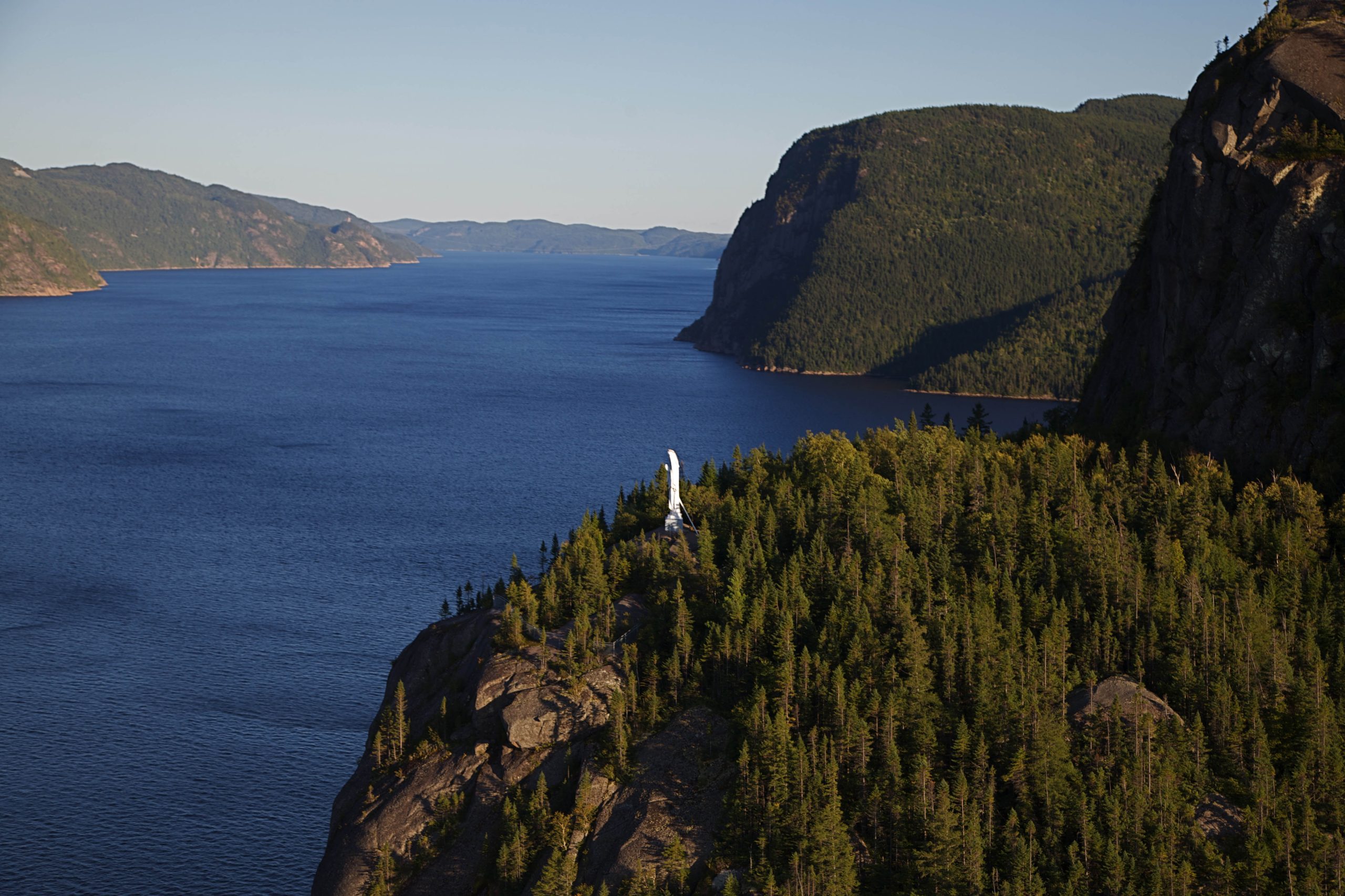 Photo en altitude du Fjord du Saguenay Lac Saint-Jean